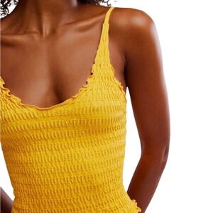 Free People Pucker Up Stretch Seamless Tank Orange Sz M NWOT